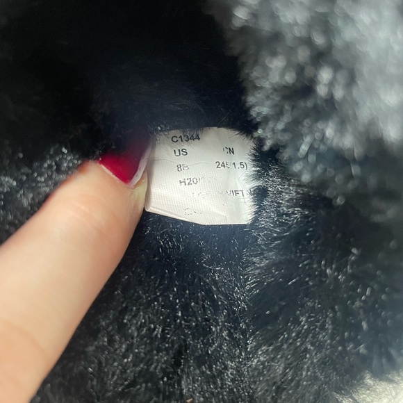 COUCH Velvet Faux Zuri Slippers in Black, size 8B - Picture 4 of 8